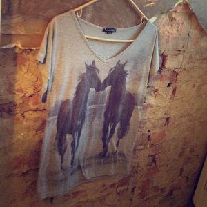 Forever 21 Wild Horses Top Size L